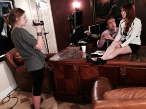 Preparing for an office shot. Photo courtesy of Jeff Koga