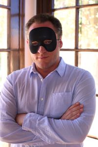 Bob behind his own mask.