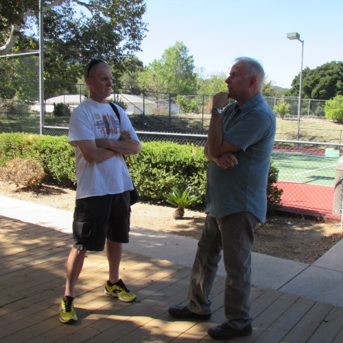 Dan lets me know what the line-up is for today's shoot.