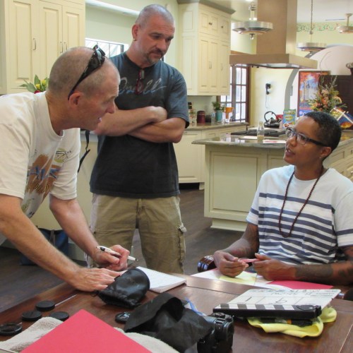 Alex and Sabrina explaining what's on the schedule for today