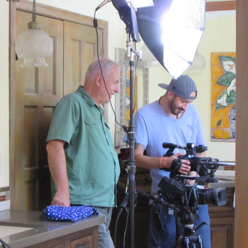 Dan and Mike setting up.