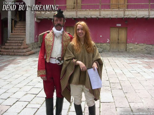 Producer Amy Hesketh with script in hand